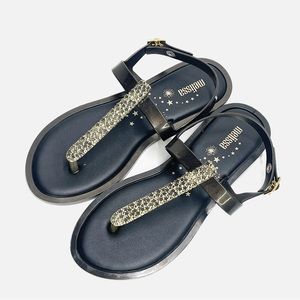 New Melissa - Womens Slim ii Sandal - Size 6 Gold Stars